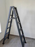 鸿志静选德国人字梯家用铝合金梯子2米多功能室内折叠伸缩便携双测工程爬 八步-腿部加强-【灰色款】双筋加强款 双侧梯 实拍图
