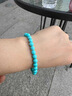 LOUIS WATER绿松石手串男女配珠玛瑙南红招财手链转运珠文玩饰品生日礼物 【6mm】南红玛瑙款-原矿绿松石 实拍图