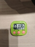 定时器开关计时器 厨房闹铃学生做题可爱倒计时提醒器 小学生儿童计时器烹饪厨房商用餐饮店 绿色 1个 实拍图