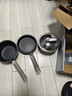三头鹰无涂层钛不粘锅纯钛炒锅平底煎锅耐高温炒菜锅燃气灶电磁炉通用锅 宝宝辅食锅三件套 16cm 实拍图