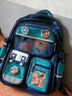 靓宝宝2025新款男生书包减负护脊一年级儿童超轻大容量男孩三到六小学生 小号绿色(1-2年级) 实拍图