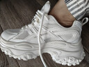 百思图25时髦增高老爹鞋网面透气运动休闲鞋D3053BM5 米色 36 实拍图