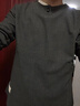 皮尔卡丹（pierre cardin）长袖t恤男士秋冬季单扣双面德绒秋衣打底衫男装内搭衣服 灰色 XL 实拍图