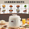 半球（PESKOE）迷你电压力锅 小型电饭煲 家用电饭锅2-3人 智能多功能电高压锅 2.5升小容量 开盖火锅煲汤宝宝粥 珍珠白 2.5L （黑晶不粘胆） 实拍图