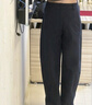 优衣库女装针织廓形长裤/弯刀镰刀裤子25秋冬新款483722 483722/09黑色 3XL 实拍图