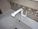 京东京造浴室面盆升降抽拉水龙头3功能冷热双控卫生间洗手盆洗脸盆白色 实拍图