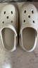 朴西奶酪踩屎感洞洞鞋女厚底凉鞋沙滩包头拖鞋外穿情侣 象牙白 44-45 实拍图