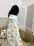 英氏（YEEHOO）婴儿浴巾 纯棉透气纱布浴巾 新生儿浴巾儿童浴袍 【纯棉6层纱布浴巾】大象长颈鹿 115x115cm 实拍图