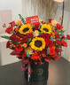 冉子花坊鲜花速递同城配送向日葵混搭抱抱桶玫瑰送女友爱人生日礼物真鲜花 锦上添花 实拍图