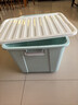 禧天龙塑料衣物收纳箱搬家整理箱145L 蓝色  1个装 带轮 实拍图