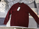 杉杉[加厚款550g大码]100%纯羊毛衫男士秋冬季打底针织衫圆领套头毛衣 实拍图