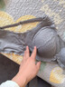 婧麒（JOYNCLEON）前开扣小贝壳哺乳内衣女薄款聚拢怀孕期产后喂奶睡觉孕妇文胸 灰色-升级款 XXL 实拍图