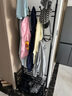安尔雅衣帽架鞋架落地金属挂衣架现代简约铁艺衣服架子家用置物架 65黑 实拍图