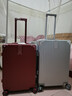 喜朗顿结婚行李箱女方新娘陪嫁箱婚礼酒红色拉杆箱嫁妆密码箱婚嫁皮箱子 酒红色-直角拉链款 22英寸 【需托运】 实拍图