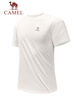 骆驼（CAMEL）速干T恤男透气圆领短袖运动上衣 J13BAXLN002B 无际白 XXL 实拍图