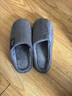 洁丽雅棉拖鞋女秋冬季室内家居防滑保暖拖鞋厚底毛毛女士家用男棉鞋外穿 深灰 42-43 (适合41-42码) 实拍图