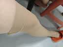 舒尔美 医用静脉曲张弹力袜治疗型 一级压力长筒袜无硅胶款 肤色露趾 M 实拍图
