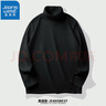 真维斯（Jeanswest）半高领男士T恤秋冬款打底衫时尚简约内搭纯色百搭风青少年套头衫 黑色（半高领） XL (体重130斤-150斤) 实拍图