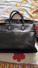 袋鼠男包公文包男士手提包笔记本电脑包商务休闲单肩斜挎男皮包文件包 黑色 14英寸 实拍图