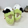 朴西儿童棉拖鞋女童冬季亲子宝宝拖鞋女款包跟室内加绒保暖儿童棉鞋 蜡笔绿 34 【220mm】 实拍图