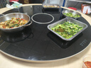 富得莱饭菜保温板加热菜板暖菜板圆形家用智能多功能带火锅电磁炉自动恒温餐桌旋转盘神器 语音黑100cm电动旋转电磁炉火锅 实拍图