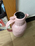 乐唯诗（LOVWISH）保温壶温显家用保温壶大容量玻璃智能温度显示开热水暖水瓶小暖壶 钻纹保温壶【温显款】樱花粉1.4L 实拍图