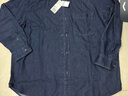 优衣库男女装牛仔宽松衬衫/水洗产品长袖衬衣478115 480761 478115/65宝蓝色 M 实拍图