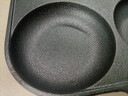 【大牌同款】章丘四孔铸铁煎蛋锅无涂层不易粘多功能早餐煎蛋锅 黑色17cm 铸铁四孔煎锅 实拍图