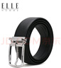 ELLE HOMME男士皮带时尚针扣腰带 头层牛皮休闲裤带男4613黑色生日礼物 实拍图