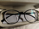 策视明赵今麦同款黑框眼镜近视女可配有度数大框显脸小素颜神器眼睛镜架 早八亮黑色 配薄1.61非球面镜片(0-600度) 实拍图