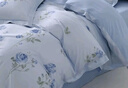 水星家纺四件套床上纯棉100%a类全棉透气床单被套双人1.8米×2米床蓝玫瑰家居馆 实拍图