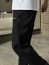 鸿星尔克运动裤男秋冬季新款加绒休闲裤长裤束脚针织卫裤男士裤子九分裤 【常规针织】-正黑-2103 L （165-170cm/120-130斤） 实拍图