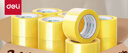 得力(deli)高品质透明黄封箱胶带打包 60mm*100y*48μm  24卷整箱装 封箱器 办公用品 JD420 实拍图