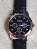 【网红爆款】商务腕表石英运动表休闲皮带男女手表 黑色 实拍图