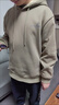 名创优品（MINISO）连帽卫衣男重磅宽松春秋季休闲高级感青少年潮流外套 灰豆绿 2XL 实拍图