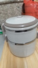 【带饭必备】饭盒带盖上班族保温密封饭盒不锈钢大容量学生便当盒 乳白色2层 实拍图