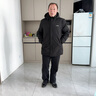 老爷车中年男士冬季新款保暖棉服男连帽夹克外套中长款加厚棉衣爸爸男装 黑色 XL (180) 【推荐体重130-145斤】 实拍图