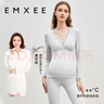 嫚熙（EMXEE）超皮孕妇秋衣秋裤套装秋冬哺乳月子服保暖内衣 浅灰色【中暖-莫代尔】 L 实拍图