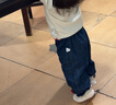幼歌（YOUGE）婴幼儿秋季新款活泼草莓柔软灯笼裤轻盈透气宽松牛仔裤 牛仔蓝（66-90两用裆）（偏大，建议选小一码） 80 cm 实拍图