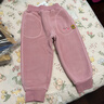 巴拉巴拉童装儿童长裤男童女童摇粒绒裤子冬装束脚休闲裤 桃红60423 100 cm 实拍图