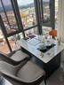 亿品天城轻奢简约现代岩板茶桌椅组合阳台烧水壶一体办公室石板小茶台茶几 1.2米单桌+1轻奢椅+2圆凳 【材质升级+包送货+包安装】 实拍图