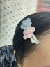 果冻发夹超仙细闪粉花朵甜美气质刘海侧边波浪夹子发卡头饰女 双拼果冻樱花1个装 实拍图