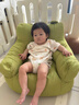 馍彭【现货速发 京东快递】婴儿沙发椅0到三岁儿童沙发沙发宝宝沙发坐 小号绿色棉麻儿童小沙发【坐感舒适】 EPS环保颗粒 【安全呵护零甲醛】 实拍图