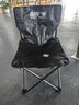 月亮椅户外超轻折叠椅子便携式露营钓鱼凳子月亮椅写生椅 黑色大号（送收纳袋） 实拍图