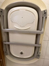 iuu婴儿洗澡盆 可折叠宝宝浴盆大号 洗澡神器躺托浴架新生儿童用品 【北欧灰】单盆 材质：FAD食品级材质检测认证 实拍图