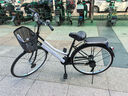 永久自行车成人通勤车女式学生男女士城市单车实心胎复古轻便变速载人 高配-黑色【双层铝轮+密封中轴】 26寸（适合身高155-175） 实拍图