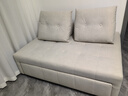 芝华仕（CHEERS）奶油风布艺沙发多功能两用小户型折叠单人沙发床芝华士6311 白双 实拍图