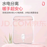 彩虹热水袋暖手宝充电暖宝宝暖水袋注水暖手袋热敷暖肚子 粉色 实拍图