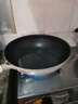 三禾微纳无涂层不粘炒锅不锈钢炒菜锅无油烟含钛锅具32cm雾月白配钢铲 实拍图