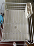 帅仕厨房碗碟置物架304不锈钢碗架沥水架碗碟收纳架碗篮筷子筒台面 【奶白加大款】碗碟沥水架 实拍图